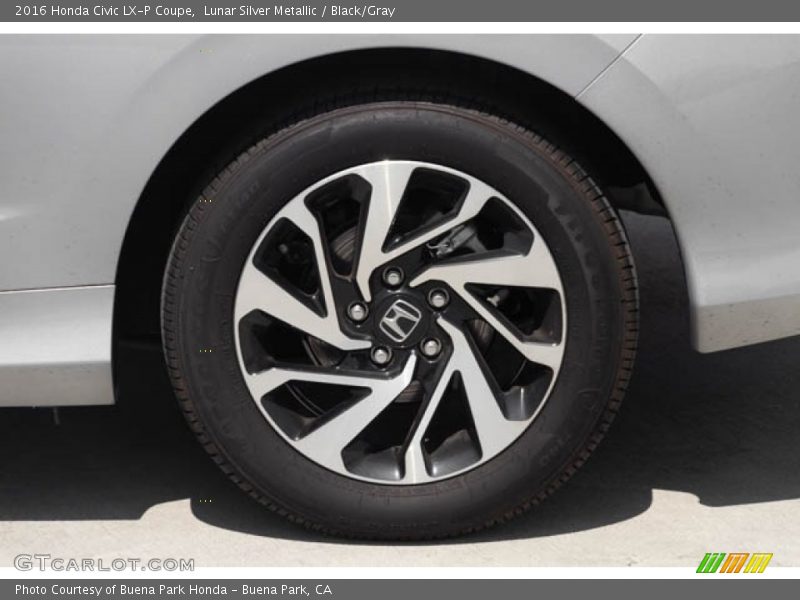 Lunar Silver Metallic / Black/Gray 2016 Honda Civic LX-P Coupe