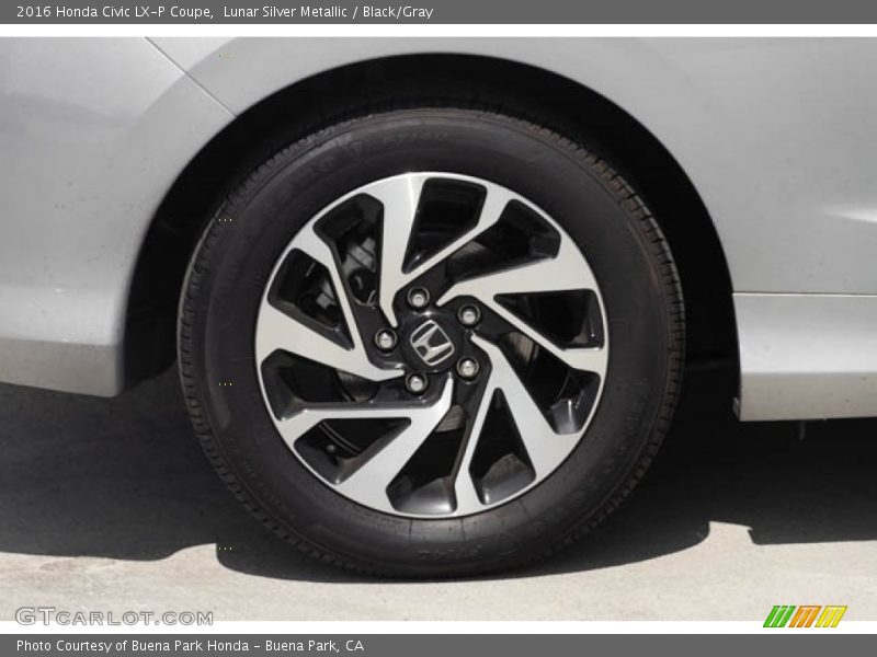 Lunar Silver Metallic / Black/Gray 2016 Honda Civic LX-P Coupe