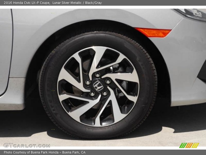 Lunar Silver Metallic / Black/Gray 2016 Honda Civic LX-P Coupe