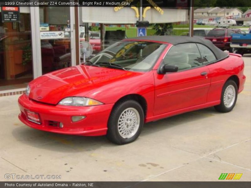 Bright Red / Medium Gray 1999 Chevrolet Cavalier Z24 Convertible