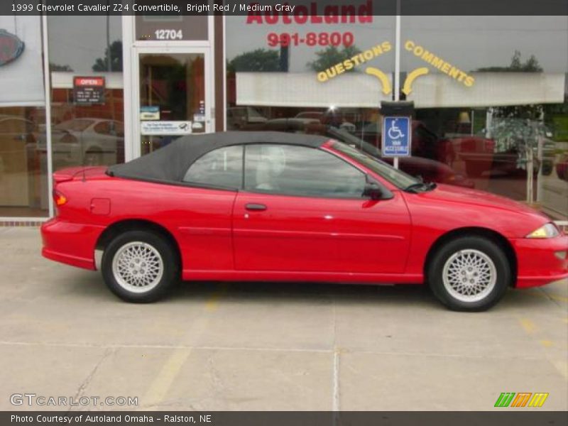 Bright Red / Medium Gray 1999 Chevrolet Cavalier Z24 Convertible