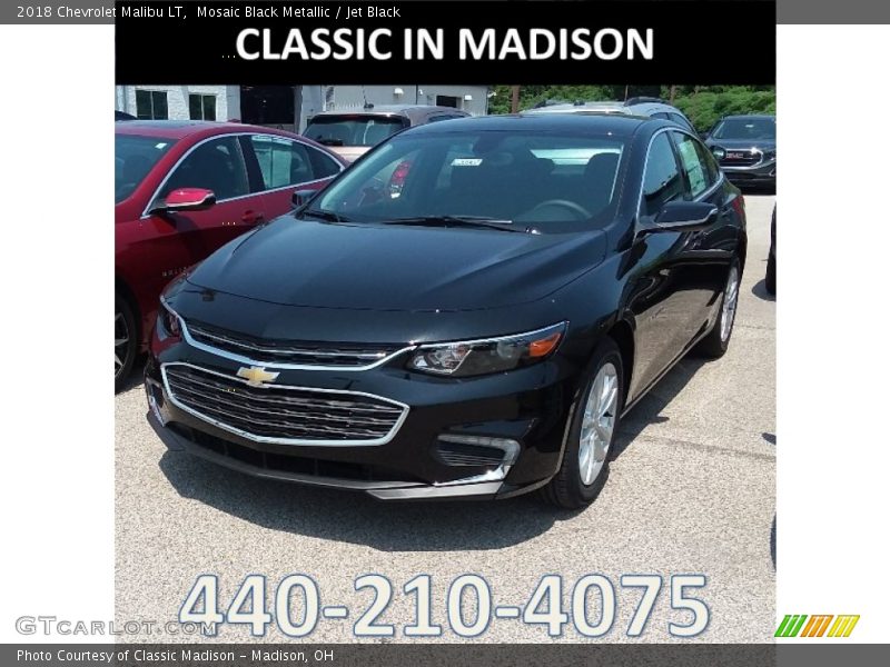 Mosaic Black Metallic / Jet Black 2018 Chevrolet Malibu LT