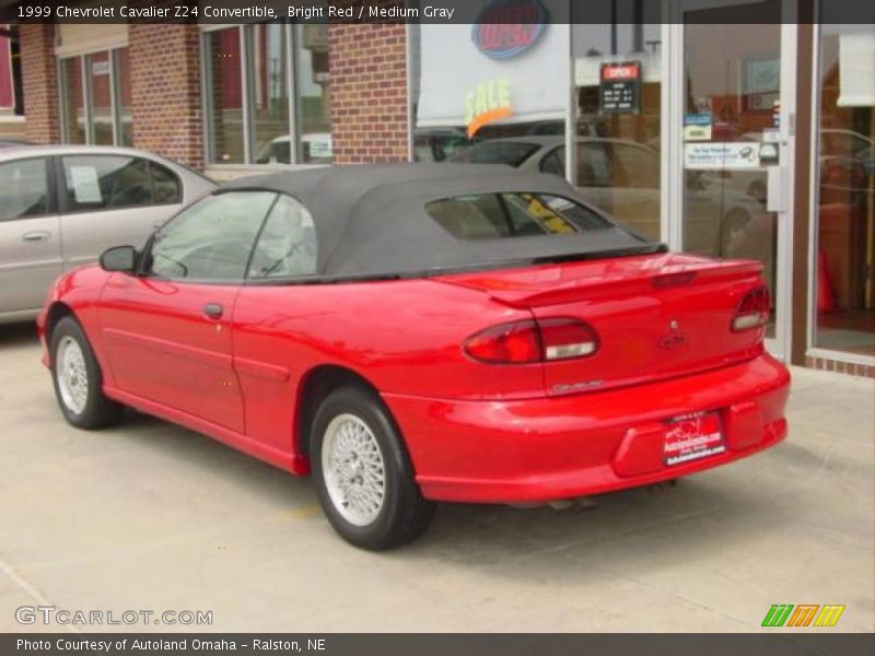 Bright Red / Medium Gray 1999 Chevrolet Cavalier Z24 Convertible