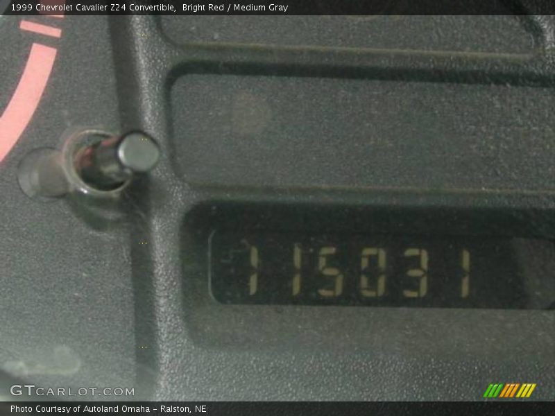 Bright Red / Medium Gray 1999 Chevrolet Cavalier Z24 Convertible