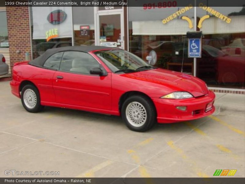Bright Red / Medium Gray 1999 Chevrolet Cavalier Z24 Convertible