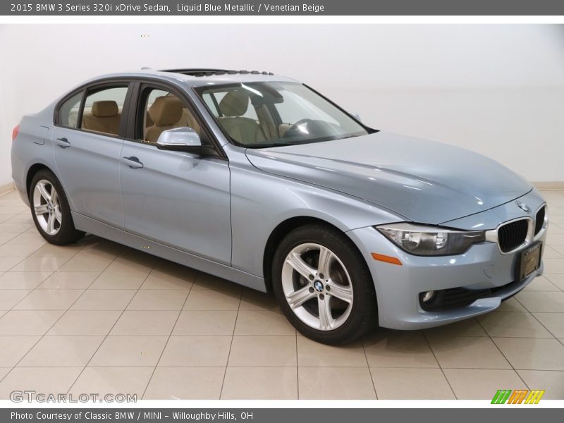 Liquid Blue Metallic / Venetian Beige 2015 BMW 3 Series 320i xDrive Sedan