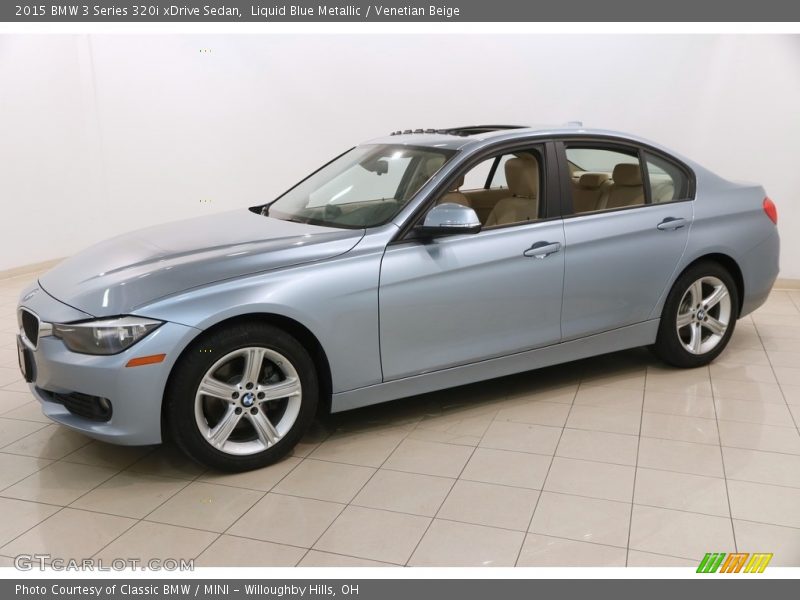 Liquid Blue Metallic / Venetian Beige 2015 BMW 3 Series 320i xDrive Sedan