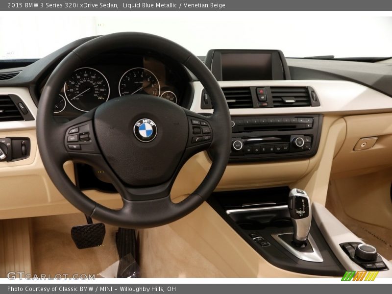 Liquid Blue Metallic / Venetian Beige 2015 BMW 3 Series 320i xDrive Sedan