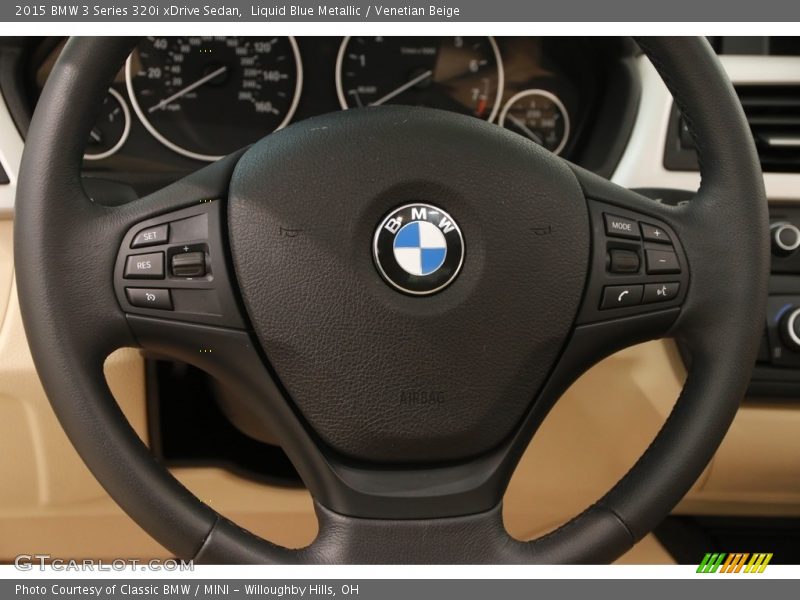 Liquid Blue Metallic / Venetian Beige 2015 BMW 3 Series 320i xDrive Sedan