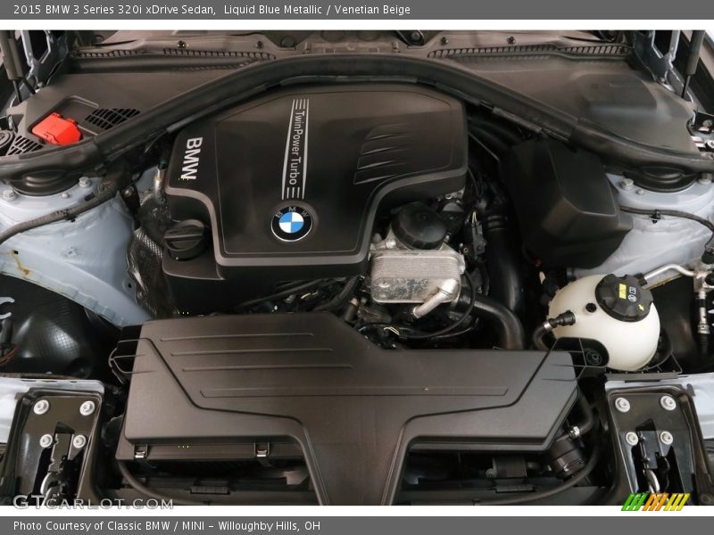 Liquid Blue Metallic / Venetian Beige 2015 BMW 3 Series 320i xDrive Sedan