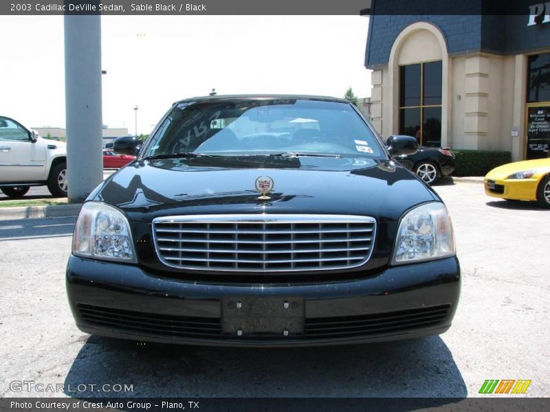 Sable Black / Black 2003 Cadillac DeVille Sedan