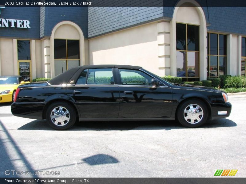 Sable Black / Black 2003 Cadillac DeVille Sedan