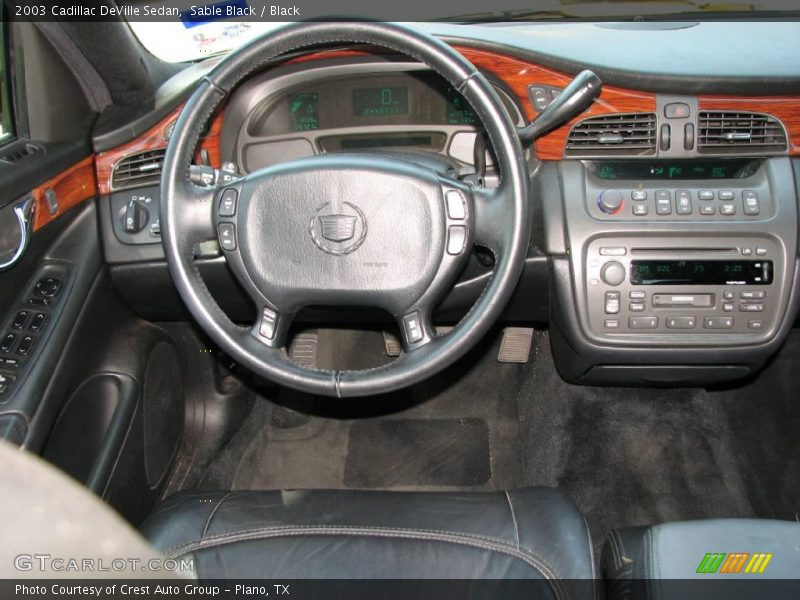 Sable Black / Black 2003 Cadillac DeVille Sedan