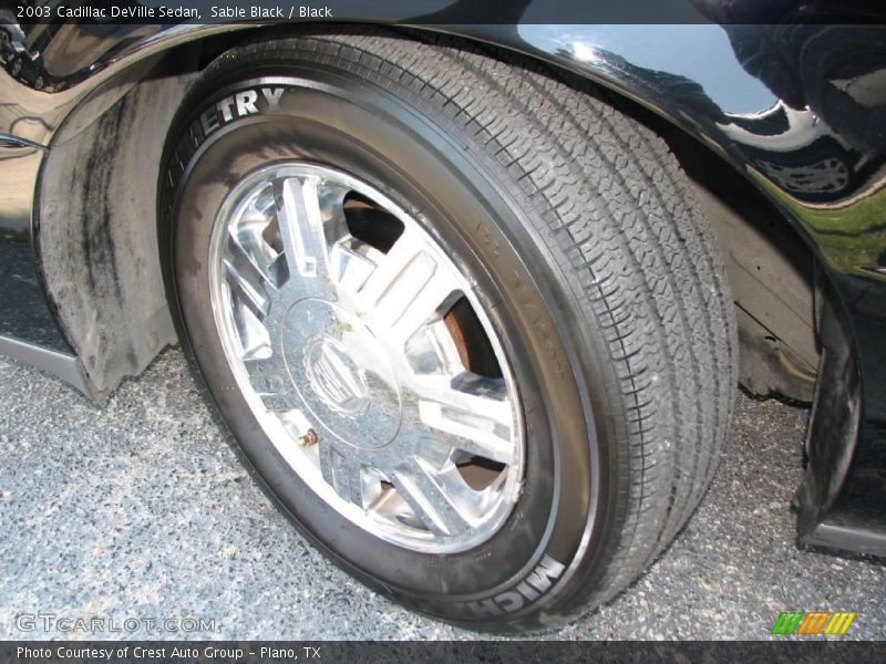 Sable Black / Black 2003 Cadillac DeVille Sedan