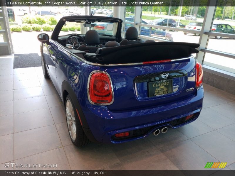 Starlight Blue / Carbon Black Cross Punch Leather 2019 Mini Convertible John Cooper Works