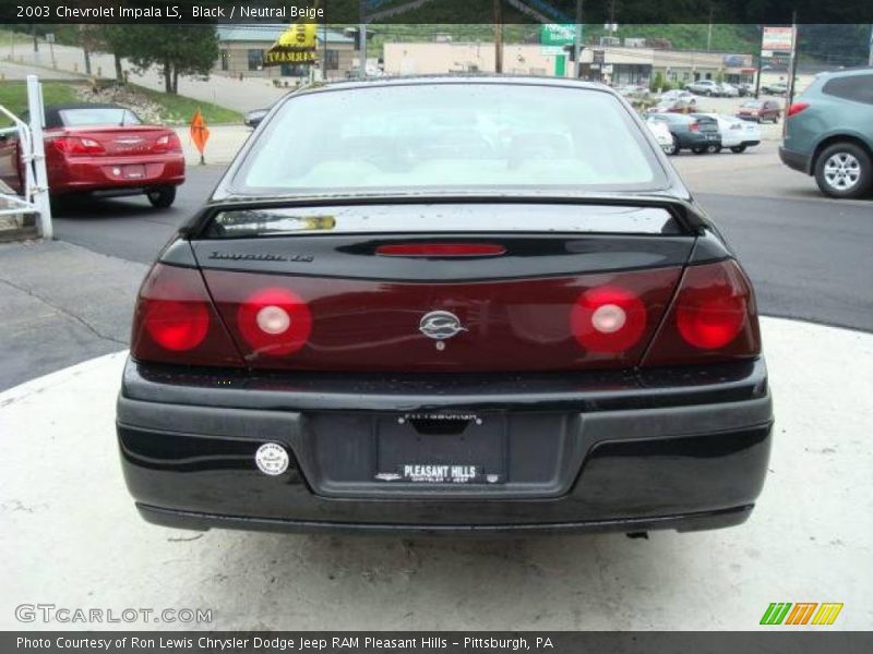 Black / Neutral Beige 2003 Chevrolet Impala LS