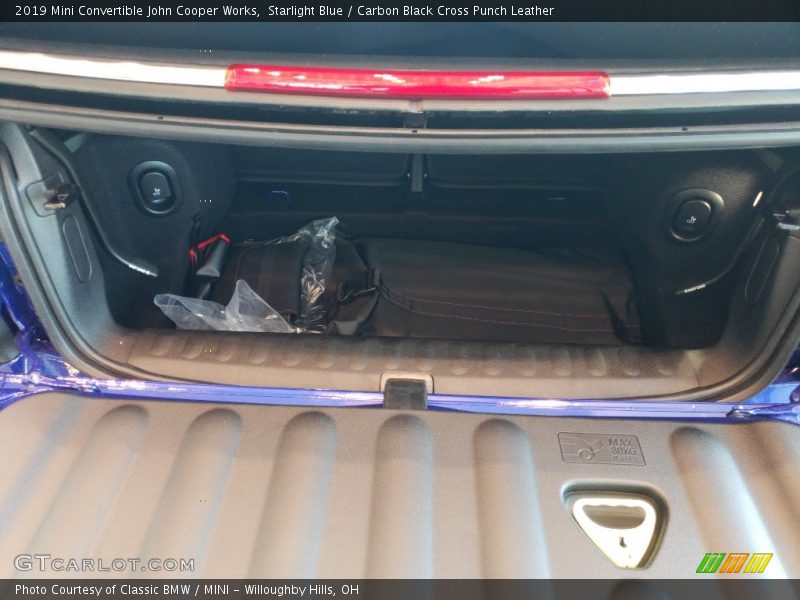 Starlight Blue / Carbon Black Cross Punch Leather 2019 Mini Convertible John Cooper Works