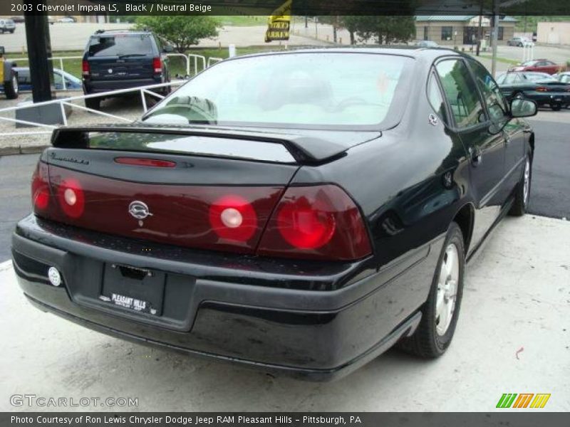 Black / Neutral Beige 2003 Chevrolet Impala LS