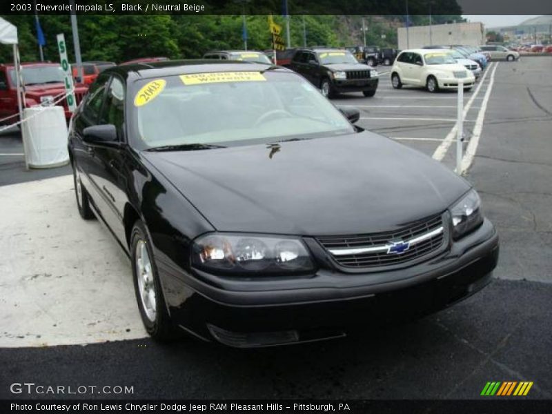 Black / Neutral Beige 2003 Chevrolet Impala LS