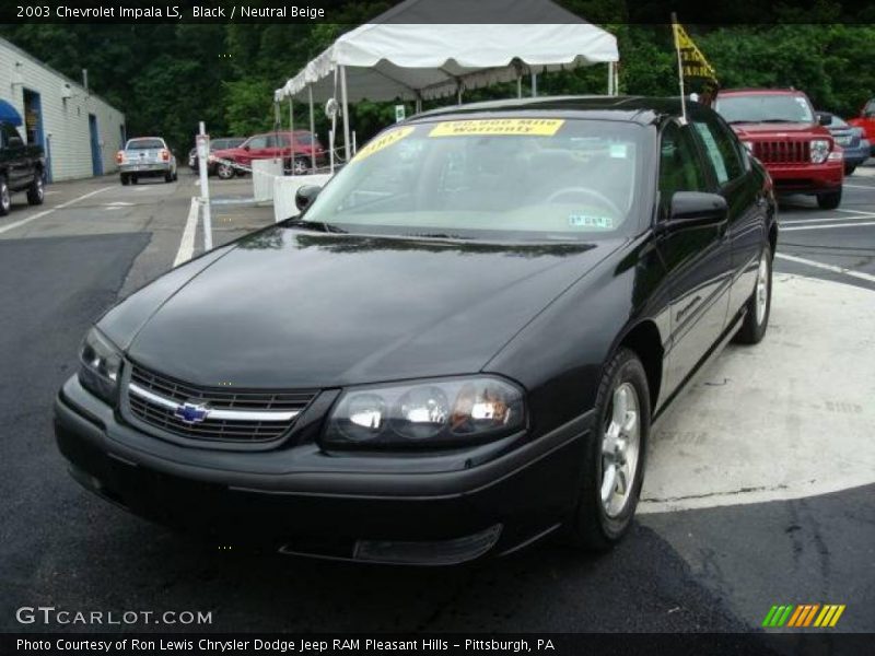 Black / Neutral Beige 2003 Chevrolet Impala LS
