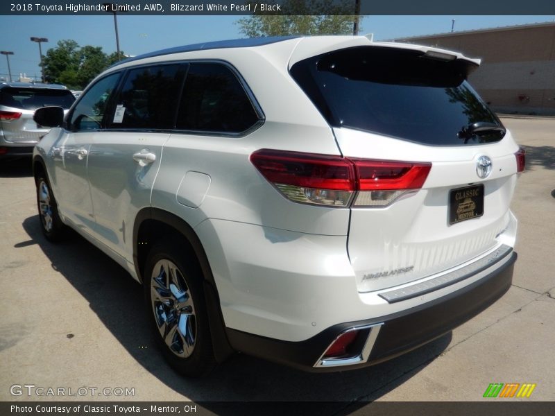 Blizzard White Pearl / Black 2018 Toyota Highlander Limited AWD