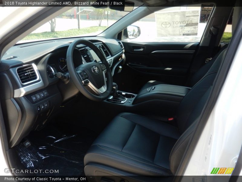 Blizzard White Pearl / Black 2018 Toyota Highlander Limited AWD