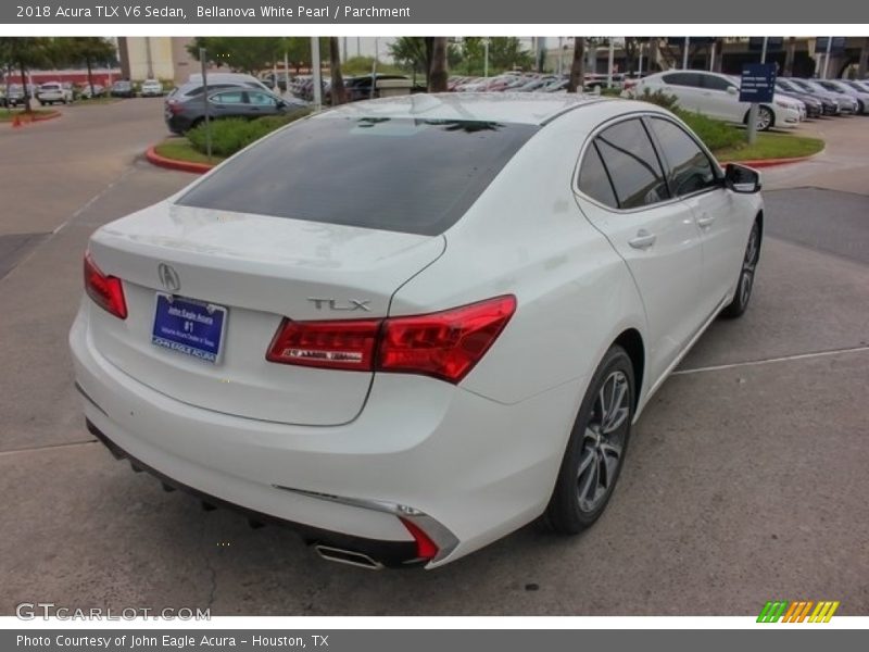 Bellanova White Pearl / Parchment 2018 Acura TLX V6 Sedan