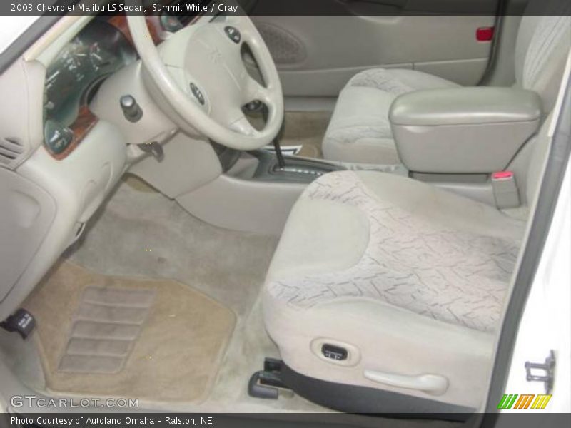 Summit White / Gray 2003 Chevrolet Malibu LS Sedan