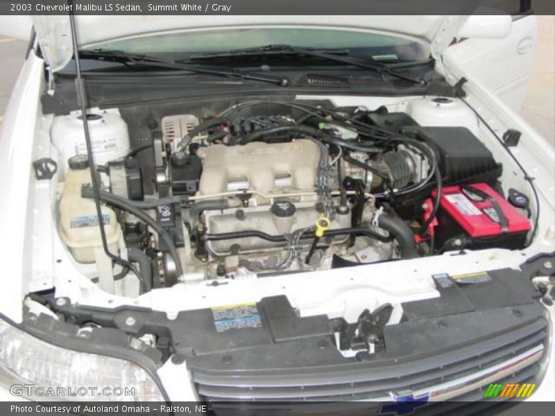 Summit White / Gray 2003 Chevrolet Malibu LS Sedan
