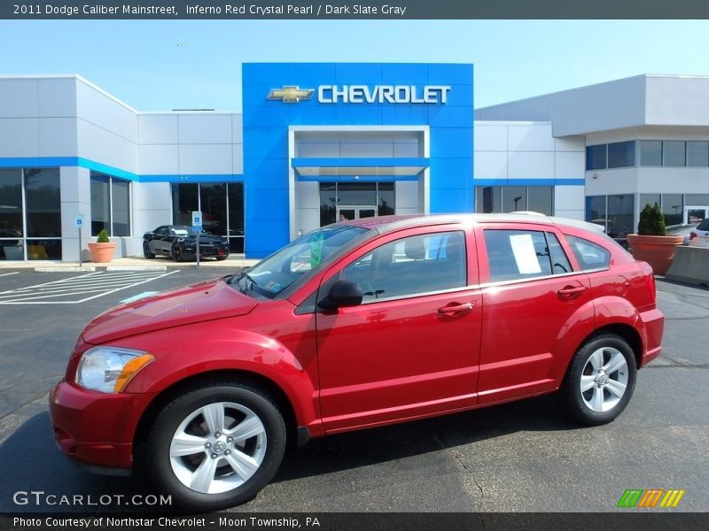 Inferno Red Crystal Pearl / Dark Slate Gray 2011 Dodge Caliber Mainstreet