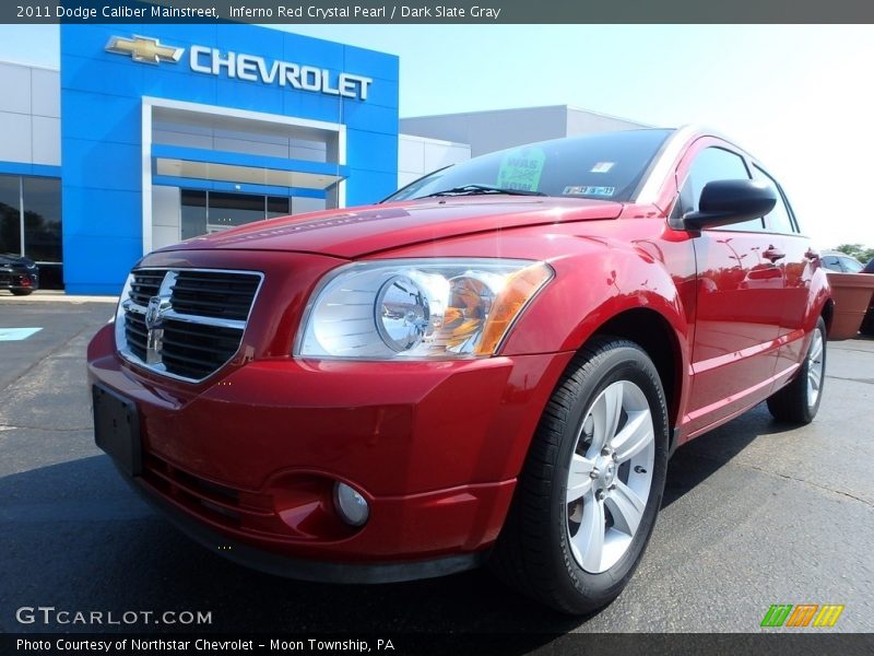 Inferno Red Crystal Pearl / Dark Slate Gray 2011 Dodge Caliber Mainstreet