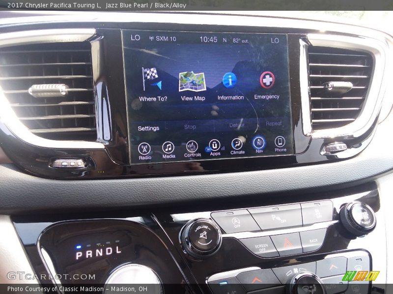 Jazz Blue Pearl / Black/Alloy 2017 Chrysler Pacifica Touring L