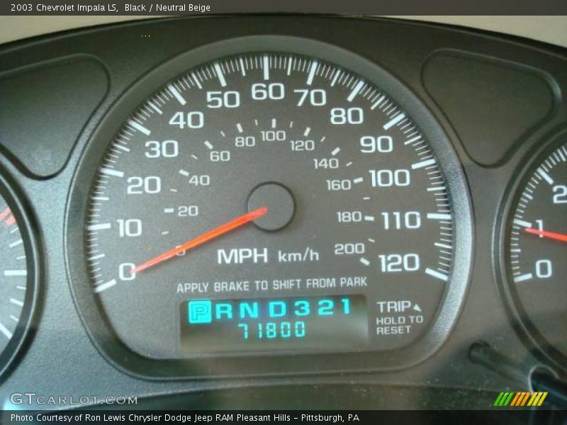 Black / Neutral Beige 2003 Chevrolet Impala LS