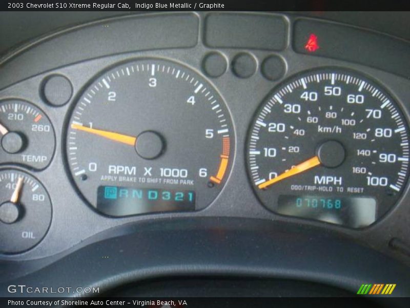 Indigo Blue Metallic / Graphite 2003 Chevrolet S10 Xtreme Regular Cab