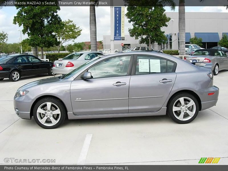 Titanium Gray Metallic / Black 2005 Mazda MAZDA3 s Sedan