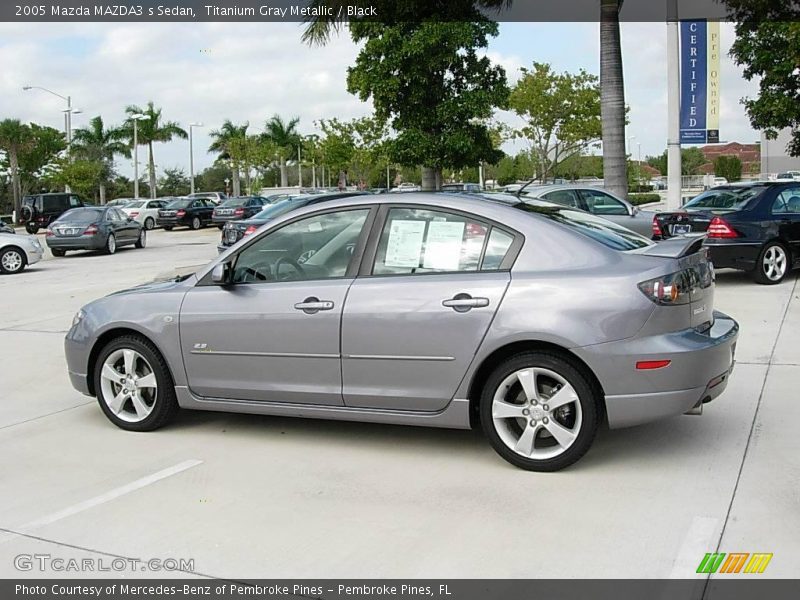 Titanium Gray Metallic / Black 2005 Mazda MAZDA3 s Sedan