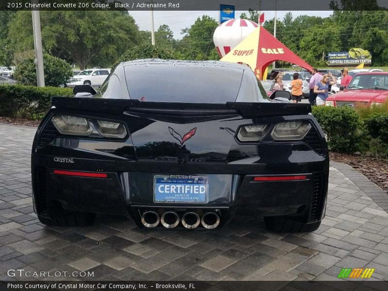 Black / Adrenaline Red 2015 Chevrolet Corvette Z06 Coupe