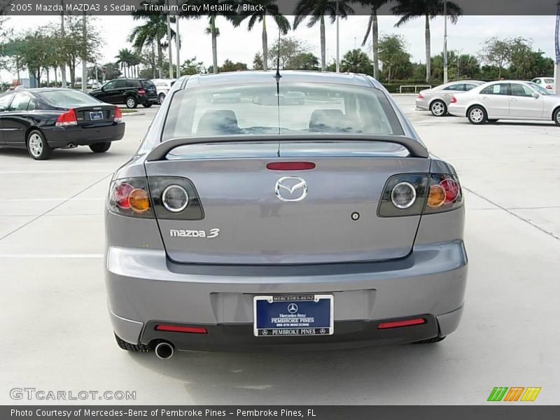 Titanium Gray Metallic / Black 2005 Mazda MAZDA3 s Sedan