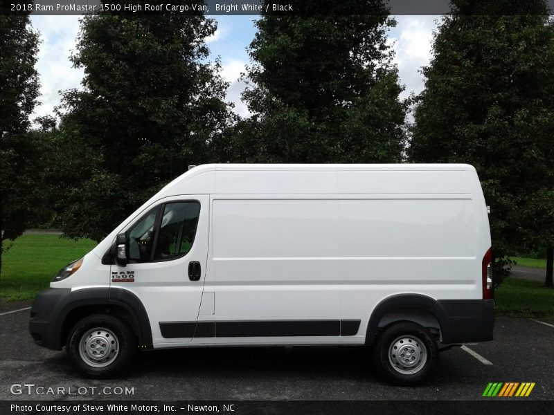 Bright White / Black 2018 Ram ProMaster 1500 High Roof Cargo Van