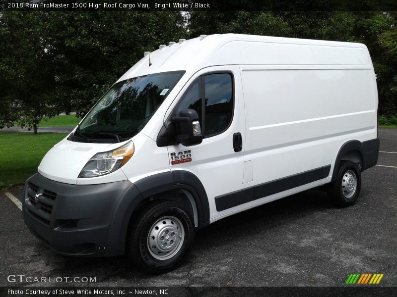 Bright White / Black 2018 Ram ProMaster 1500 High Roof Cargo Van