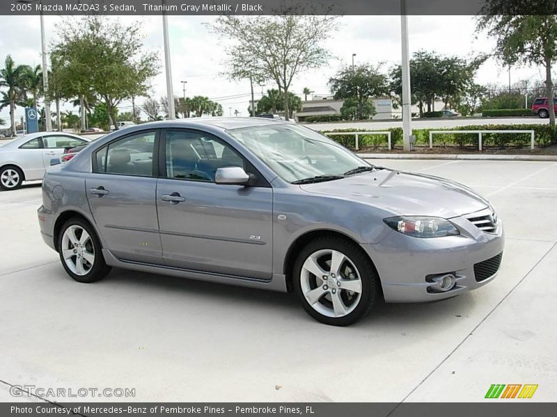 Titanium Gray Metallic / Black 2005 Mazda MAZDA3 s Sedan