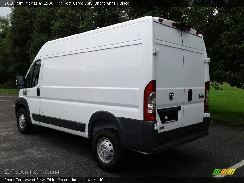 Bright White / Black 2018 Ram ProMaster 1500 High Roof Cargo Van