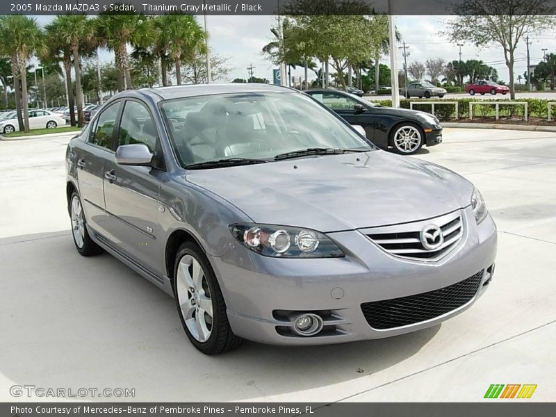 Titanium Gray Metallic / Black 2005 Mazda MAZDA3 s Sedan