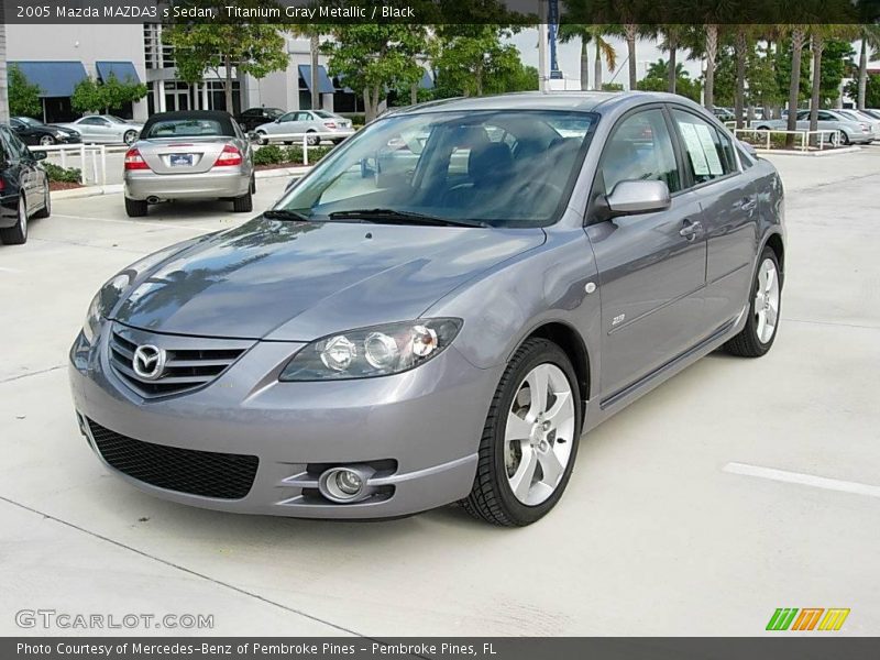 Titanium Gray Metallic / Black 2005 Mazda MAZDA3 s Sedan