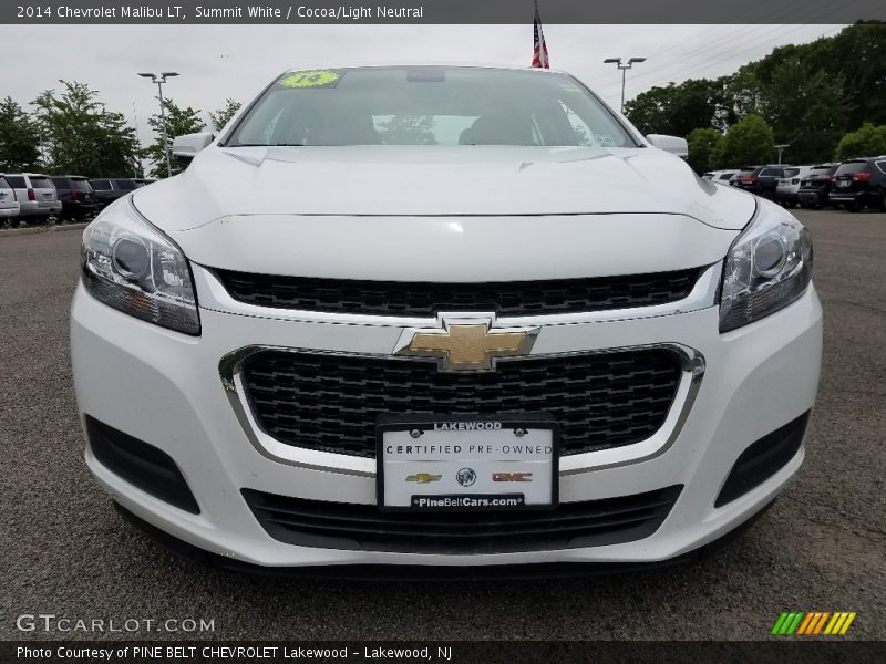 Summit White / Cocoa/Light Neutral 2014 Chevrolet Malibu LT