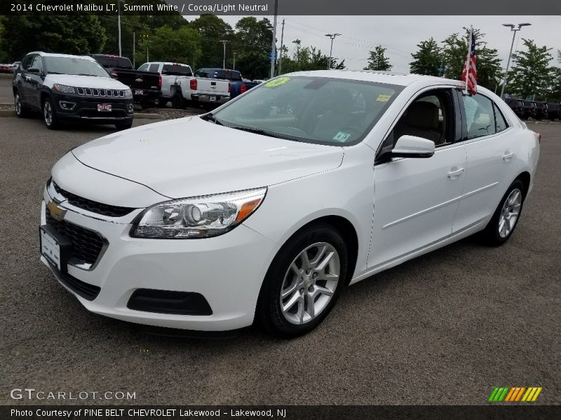 Summit White / Cocoa/Light Neutral 2014 Chevrolet Malibu LT