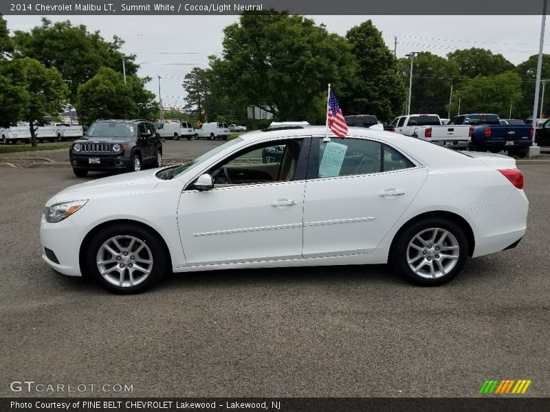 Summit White / Cocoa/Light Neutral 2014 Chevrolet Malibu LT