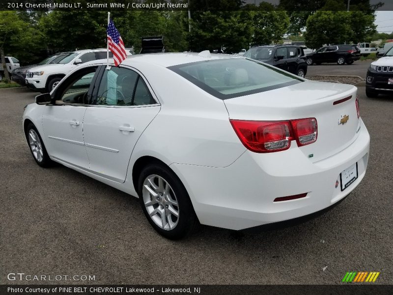 Summit White / Cocoa/Light Neutral 2014 Chevrolet Malibu LT