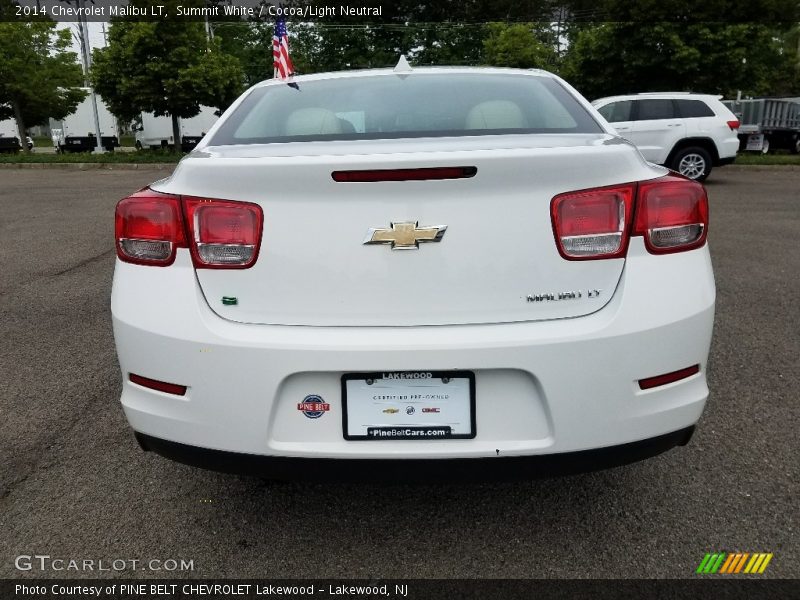 Summit White / Cocoa/Light Neutral 2014 Chevrolet Malibu LT