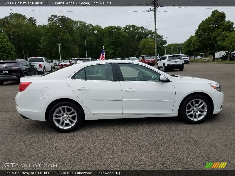 Summit White / Cocoa/Light Neutral 2014 Chevrolet Malibu LT